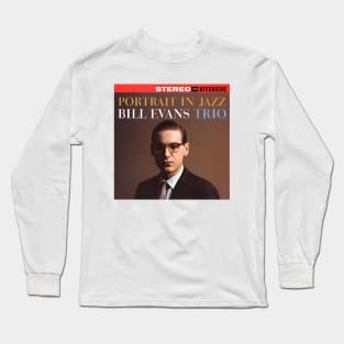 Vintage Bill Jarr Evans Music Trio Portrait Song in Jazz Album Long Sleeve T-Shirt
